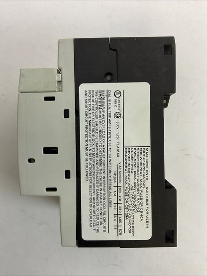 SIEMENS 3RV1011-0KA10 CIRCUIT BREAKER 0.9-1.25A