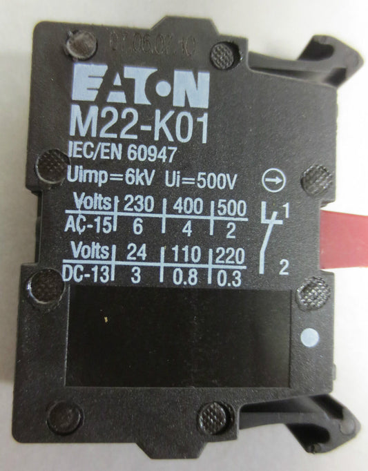 EATON M22-K01 CONTACT BLOCK - 1NC - NEW SURPLUS