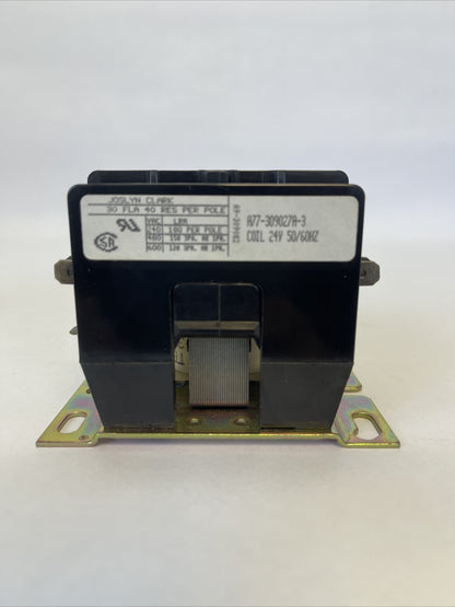 JOSLYN CLARK DP3C304-24 DEFINITE PURPOSE CONTACTOR A77-309027A-3 600VAC COIL 24V