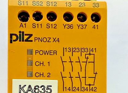 PILZ PNOZ X4 24VDC 3N/O 1N/C SAFETY RELAY 2,5W