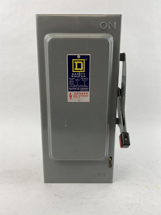 Square D H-261 Series E1 30A 600V Safety Switch