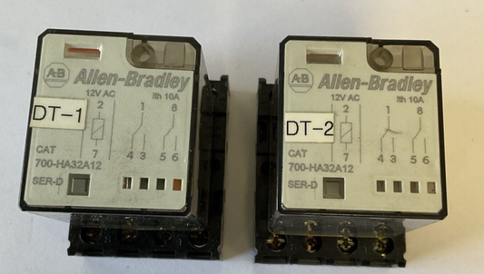 ALLEN BRADLEY 700-HA32A12 RELAY SER.D 12VAC 10A****LOTOF2****