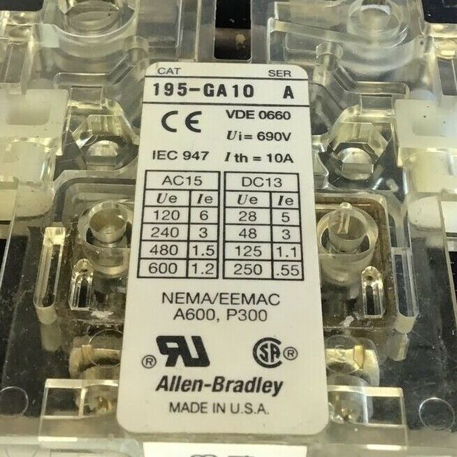 ALLEN BRADLEY 104-A45ND3 REVERSING CONTACTOR SER.C
