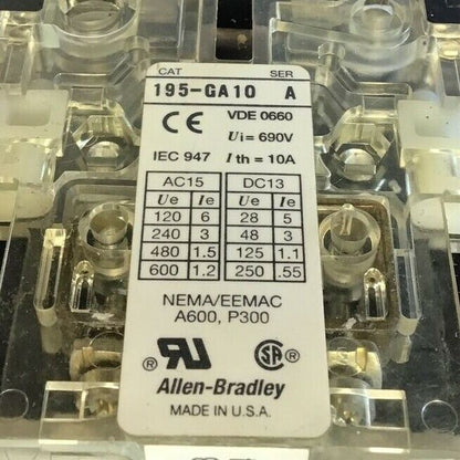 ALLEN BRADLEY 104-A45ND3 REVERSING CONTACTOR SER.C