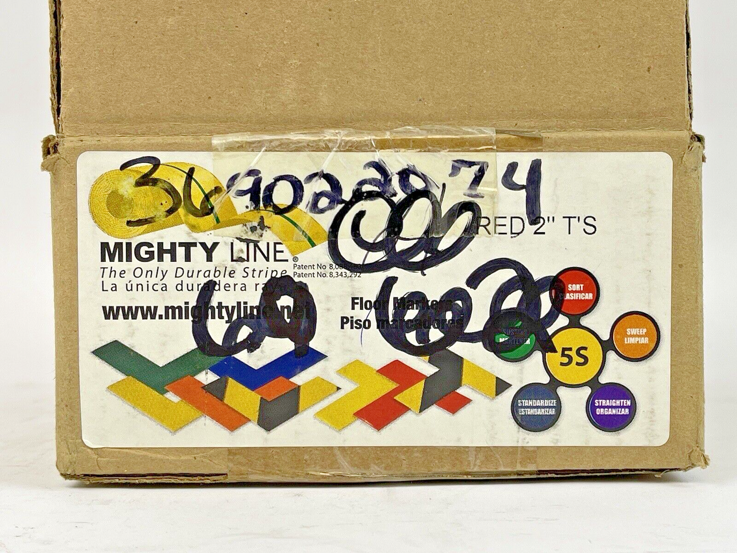 MIGHTY LINE TAPE - RED T - BOX of 60 T'S - INDUSTRIAL TAPE - 6"X6"X2"