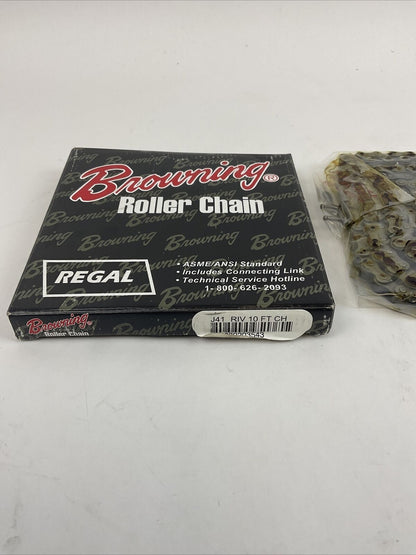 BROWNING 58636689  ROLLER CHAIN J41 RIV 1 10' ANSI SINGLE 1/2" PITCH