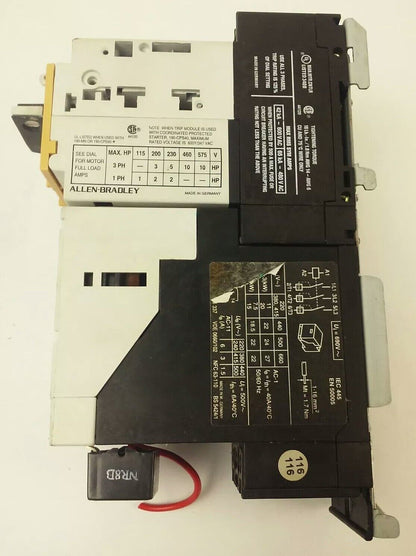 ALLEN-BRADLEY STARTER 190-MN, 190-P160, 190-A40, 190-A11, 199-FSMA1, 120V COIL