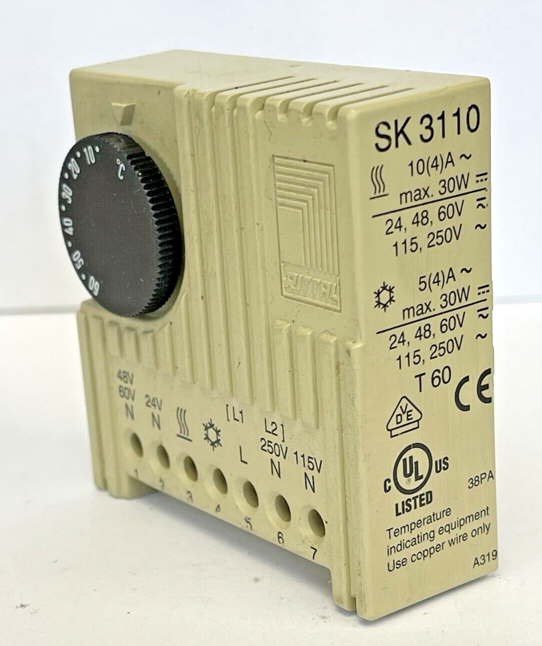 RITTAL - SK3110 -THERMOSTAT TEMPERATURE CONTROLLER - 24,48,60V / 115,250V 30W