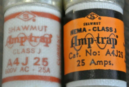 SHAWMUT A4J25 AMP-TRAP® FUSE / 25A / 600V / NEW SURPLUS / EACH