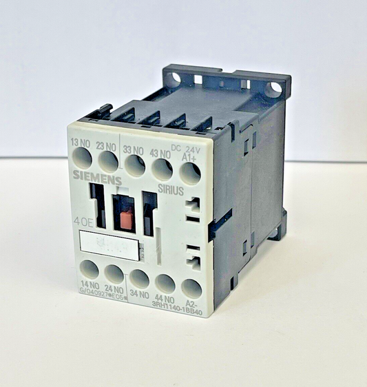 SIEMENS - 3RH1140-1BB40 - CONTACTOR - 10 AMP · 4 N.O · 690 VAC · COIL: 24 VDC