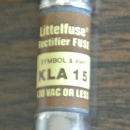 BOX of 10 / LITTELFUSE KLA15 RECTIFIER FUSES / 15A / 130V / NEW SURPLUS