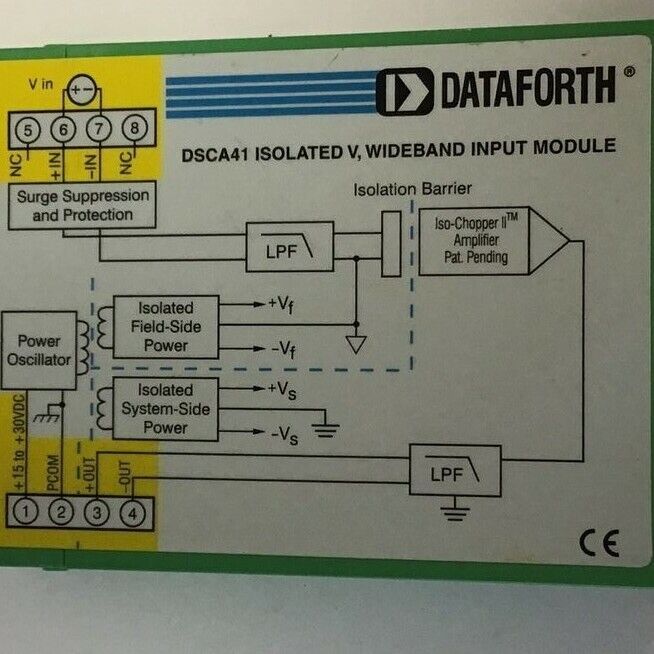 DATAFORTH DSCA41-01 ISOLATED VOLT, WIDEBAND INPUT MODULE