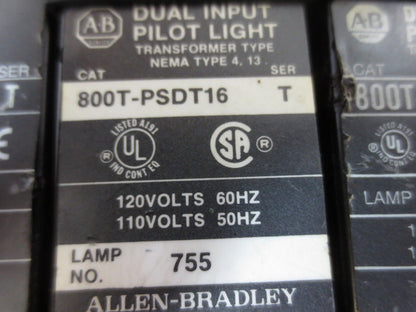 ALLEN-BRADLEY 800T-PSDT16 Ser. T DUAL INPUT PILOT LIGHT, GREEN  (EACH)
