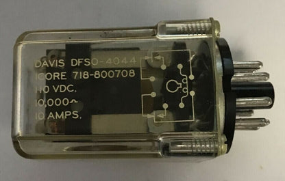 DAVIS DFSO-4044 RELAY ICORE 718-800708 110VDC 10A DECOHM