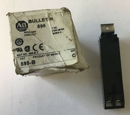 ALLEN BRADLEY 595-B AUXILIARY CONTACT SER.C HEAVY DUTY 600VAC