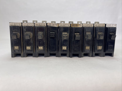 CUTLER HAMMER / WESTINGHOUSE BA1020 CIRCUIT BREAKER 20A 1P 120/240VAC (LOT OF 9)