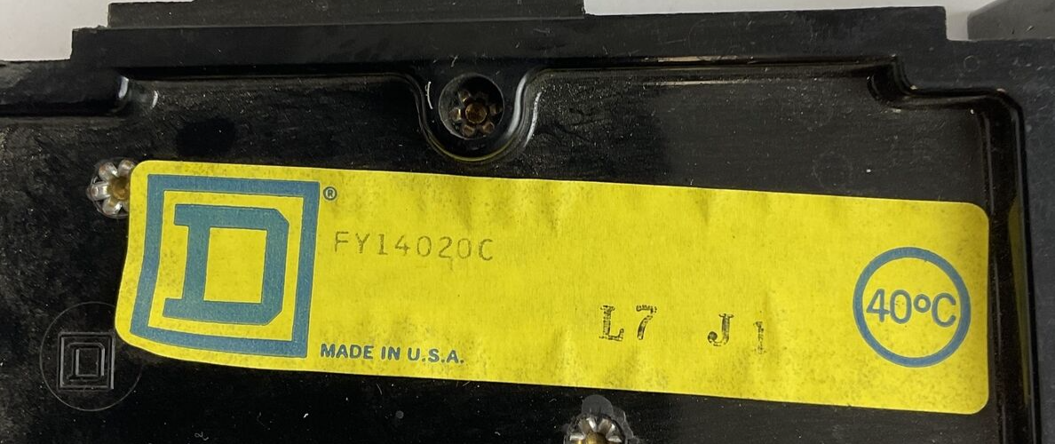 SQUARE D FY14020C  CIRCUIT BREAKER 20A 277VAC 1-POLE ***LOTOF3***