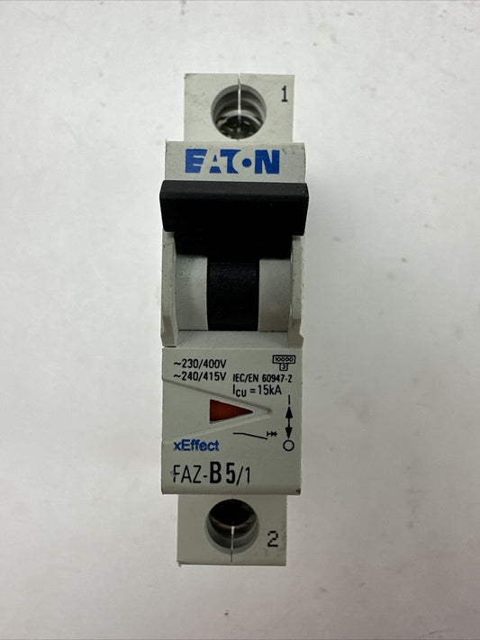 EATON FAZ-B5/1-SP CIRCUIT BREAKER 5A 230/400VAC 240/415VAC 1POLE