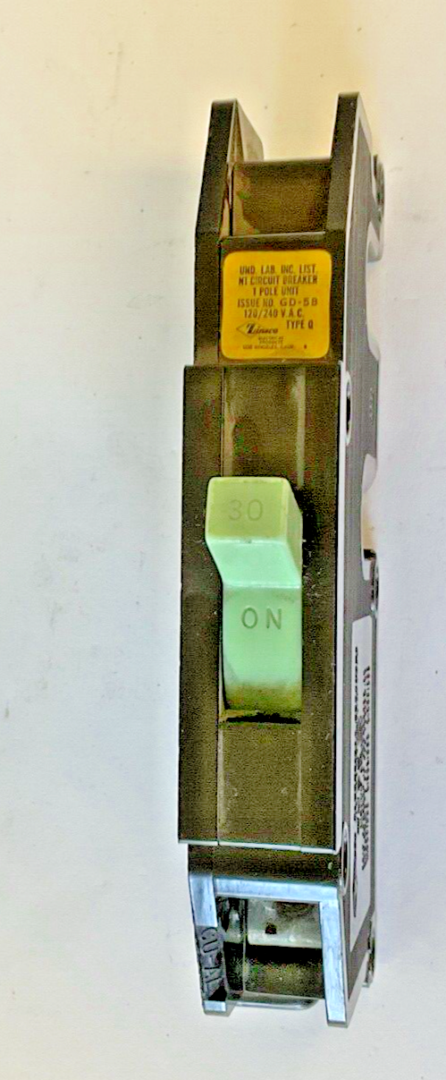 ZINSCO Q130 CIRCUIT BREAKER 30A 1POLE 120-240VAC TYPE Q