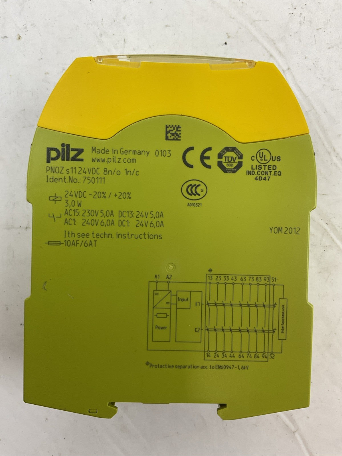 PILZ PNOZ S11 24VDC 8N/O 1N/C SAFETY RELAY