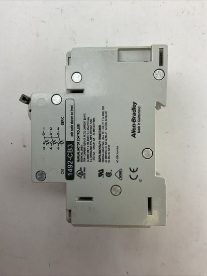 ALLEN BRADLEY 1492-CB3G400 MANUAL MOTOR CONTROLLER 40A 30HP 3P 480Y/277VAC SER C