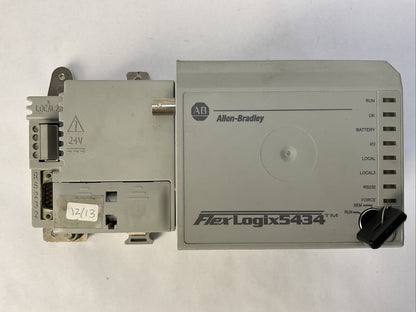 ALLEN BRADLEY 1794-L34 SER B CAT REV F01 F/W REV 1.3 LOGIX 5434 PROCESSOR UNIT