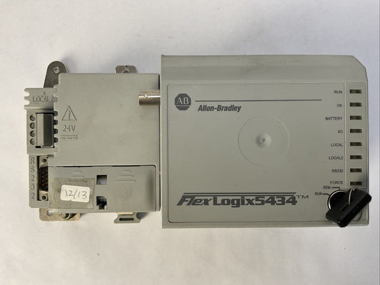 ALLEN BRADLEY 1794-L34 SER B CAT REV F01 F/W REV 1.3 LOGIX 5434 PROCESSOR UNIT