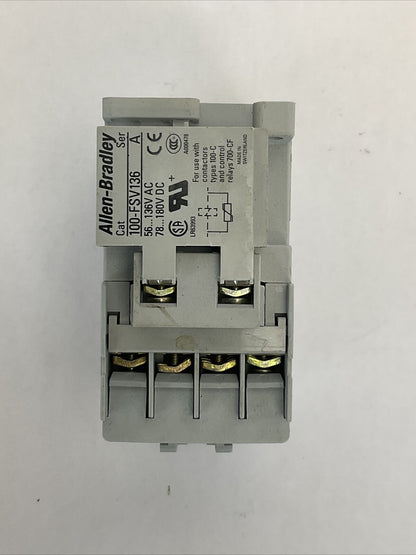 ALLEN BRADLEY 700-CF400* SER A CONTACTOR 600VAC 25A COIL 120V 60HZ 100-FSV136