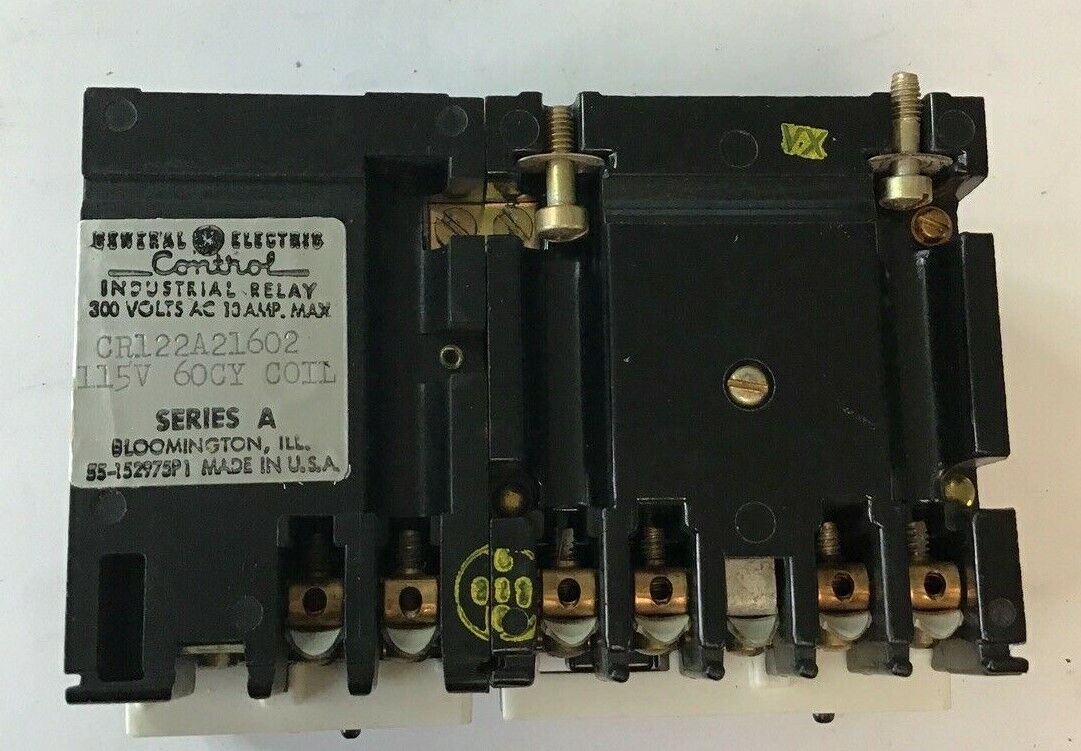 GENERAL ELECTRIC CR122A21602 TIME DELAY RELAY 300VOLT 115V 60CY COIL SER.A