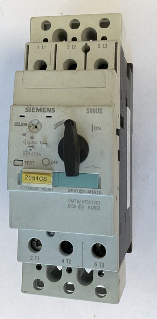 SIEMENS 3RV1031-4HA10 MOTOR STARTER 50/60HZ 600V 40-50A 65KA