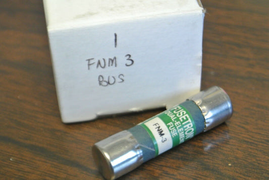 BUSS FNM3 DUAL-ELEMENT FUSE / 3A / 250V / NEW SURPLUS / FNM-3