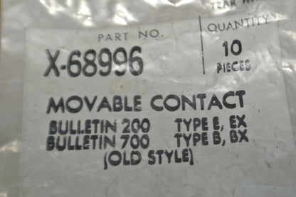 BAG of 10 / ALLEN-BRADLEY X-68996 MOVABLE CONTACT KIT / NEW SURPLUS