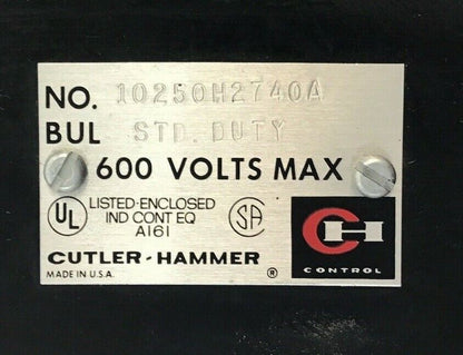 CUTLER HAMMER 10250H2740 STD. DUTY FORWARD/REVERSE SWITCH 600V