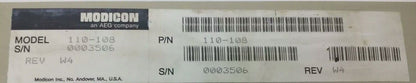 MODICON/ AEG 110-108 MODEL PLS4 POWER SUPPLY, REV W4