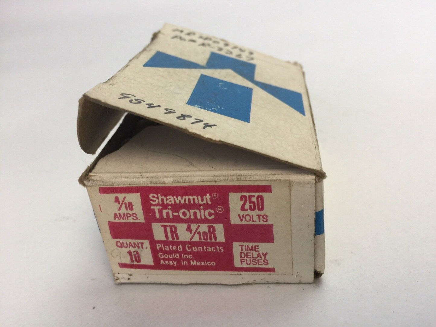 SHAWMUT TRI-ONIC TR4/10R TIME DELAY FUSE 4/10A 250VAC CLASS RK5 (BOX OF 10)