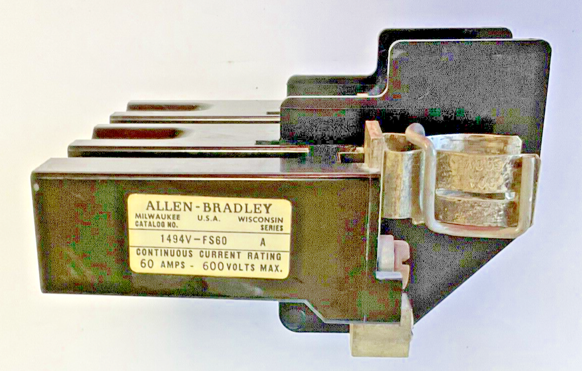 ALLEN-BRADLEY 1494V-FS60 FUSE BLOCK END SER.A 60A 600V