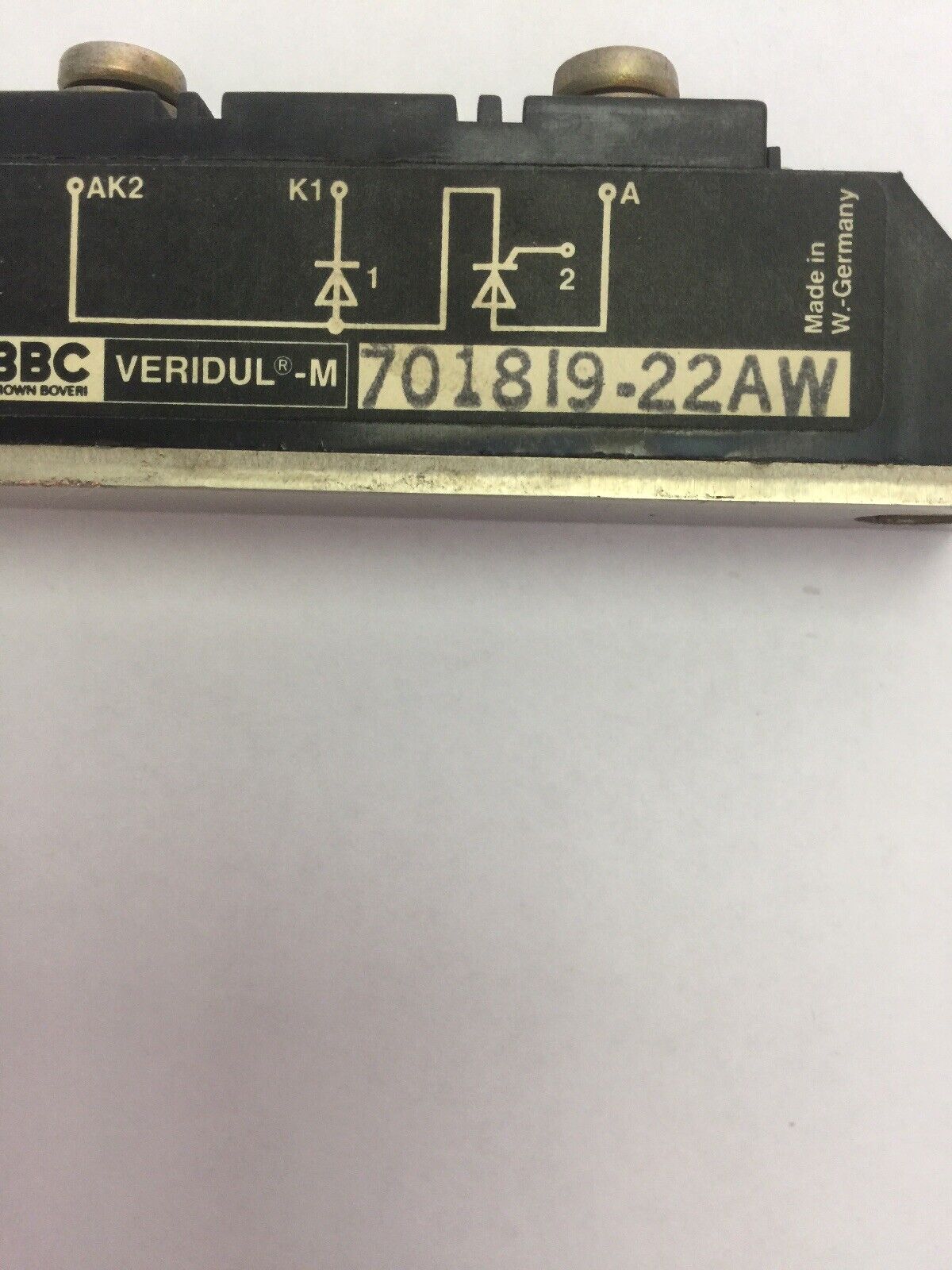 BBC BROWN BOVERI VERIDUL-M 701819-22AW POWER BLOCK MODULE