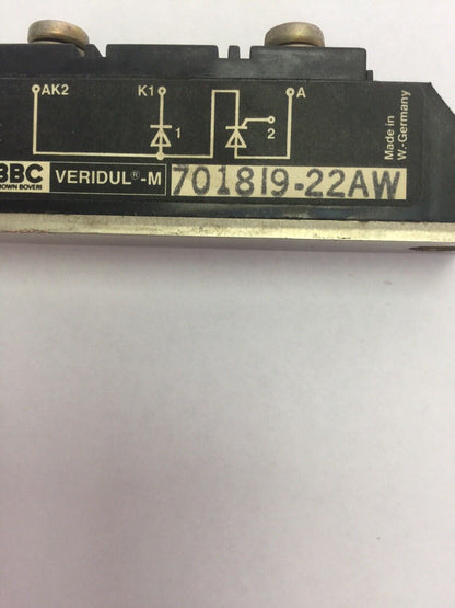 BBC BROWN BOVERI VERIDUL-M 701819-22AW POWER BLOCK MODULE