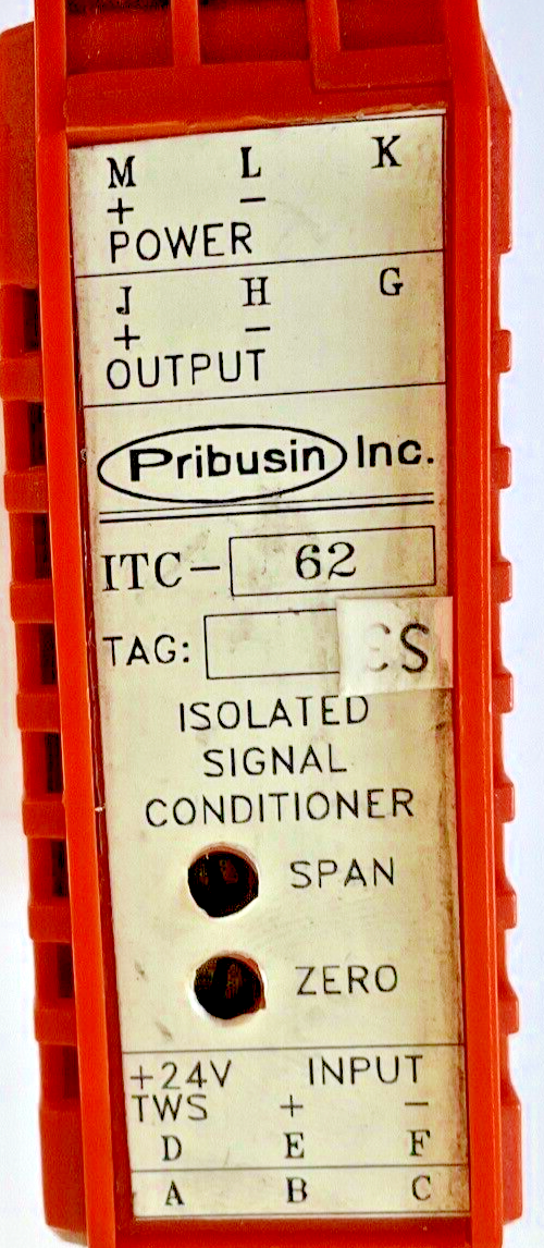 PRIBUSIN ITC-62 ISOLATED SIGNAL CONDITIONER 24VDC 80MA