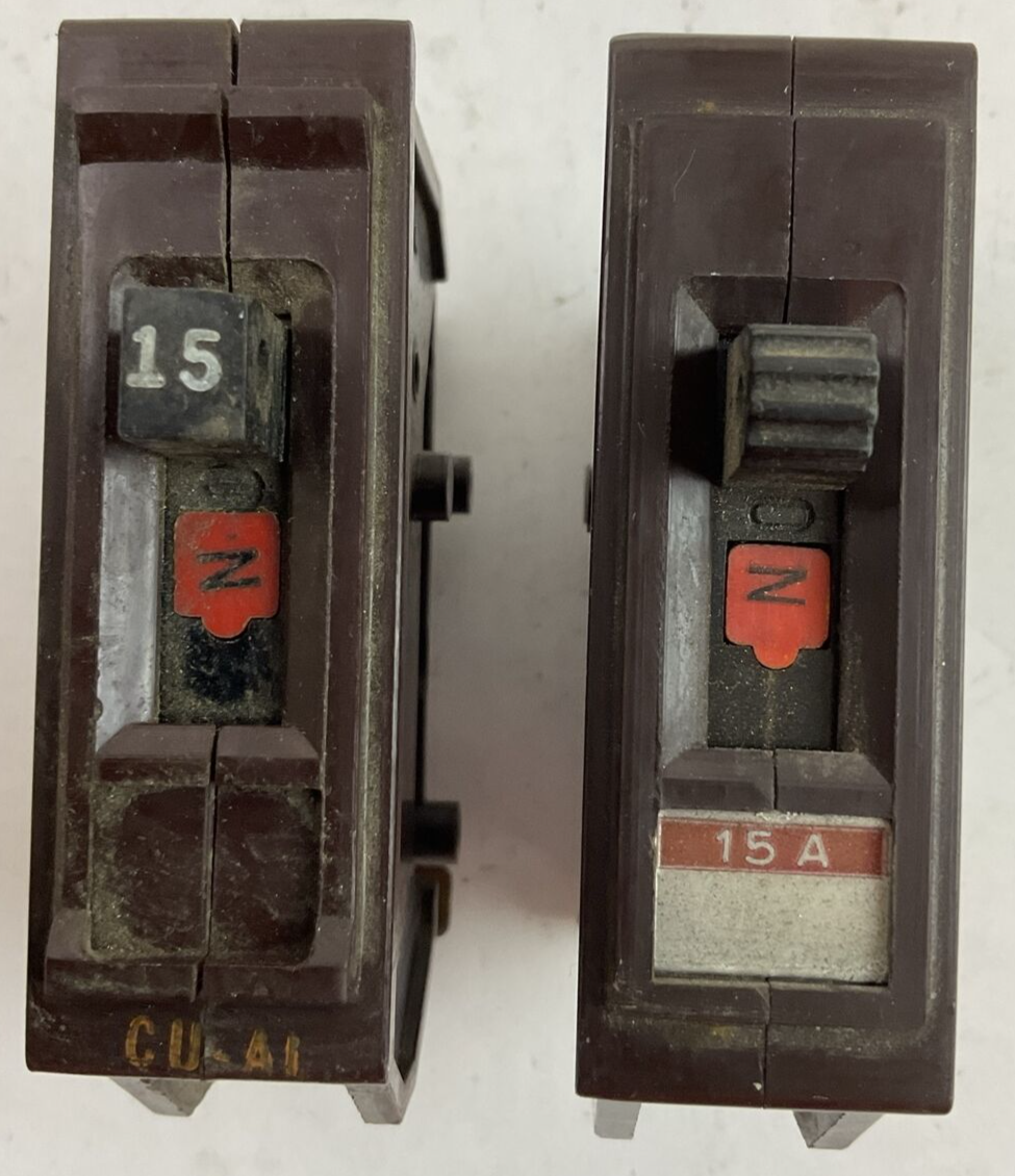 WADSWORTH A115 CIRCUIT BREAKER 15AMP 120/240VAC 1POLE (LOT OF 2)