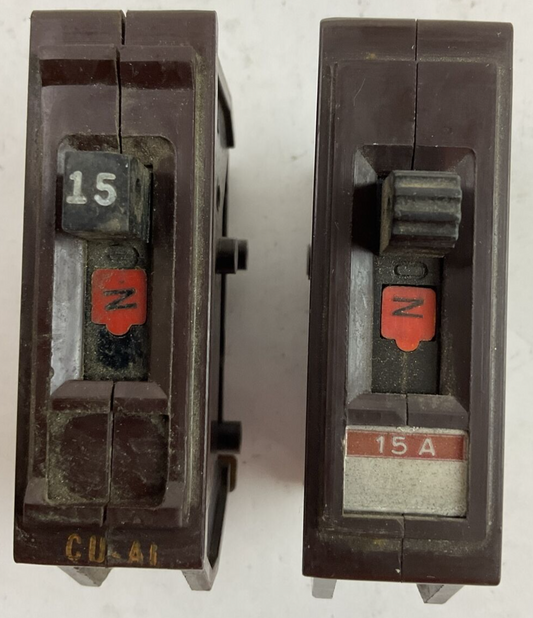 WADSWORTH A115 CIRCUIT BREAKER 15AMP 120/240VAC 1POLE (LOT OF 2)