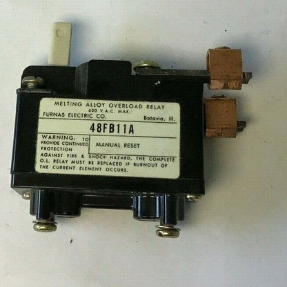 FURNAS 48FB11A MELTING ALLOY OVERLOAD RELAY 600VAC SIZE 2