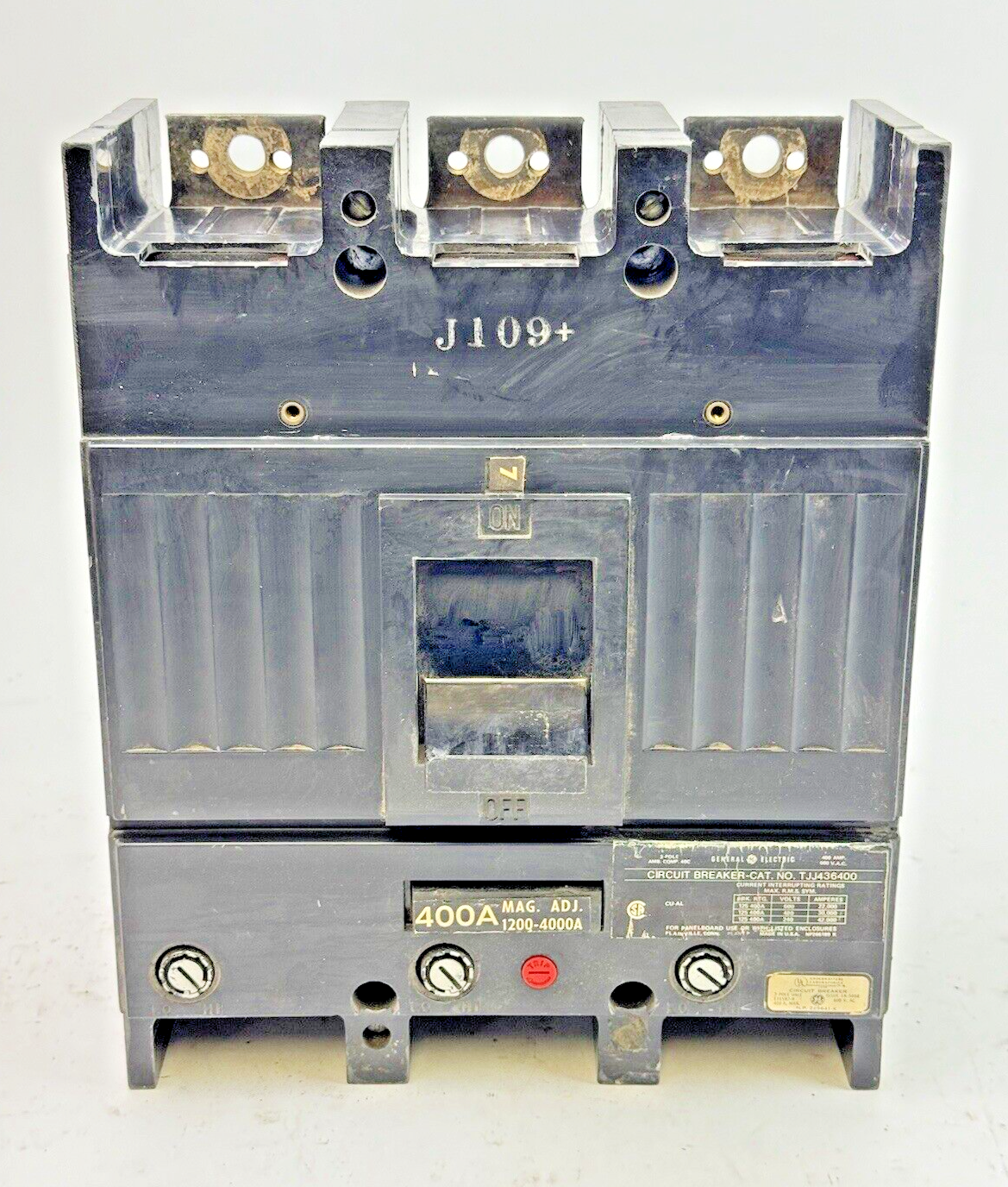 GE - TJJ436400 - CIRCUIT BREAKER W/ 400A TRIP - 3 POLE/600VAC/400A