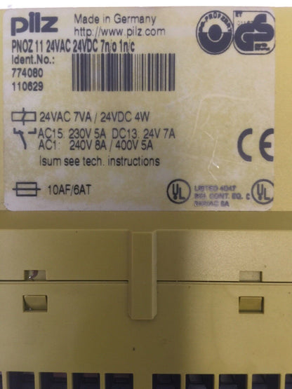 PILZ PNOZ 11 24VAC 24VDC 7n/o 1n/c