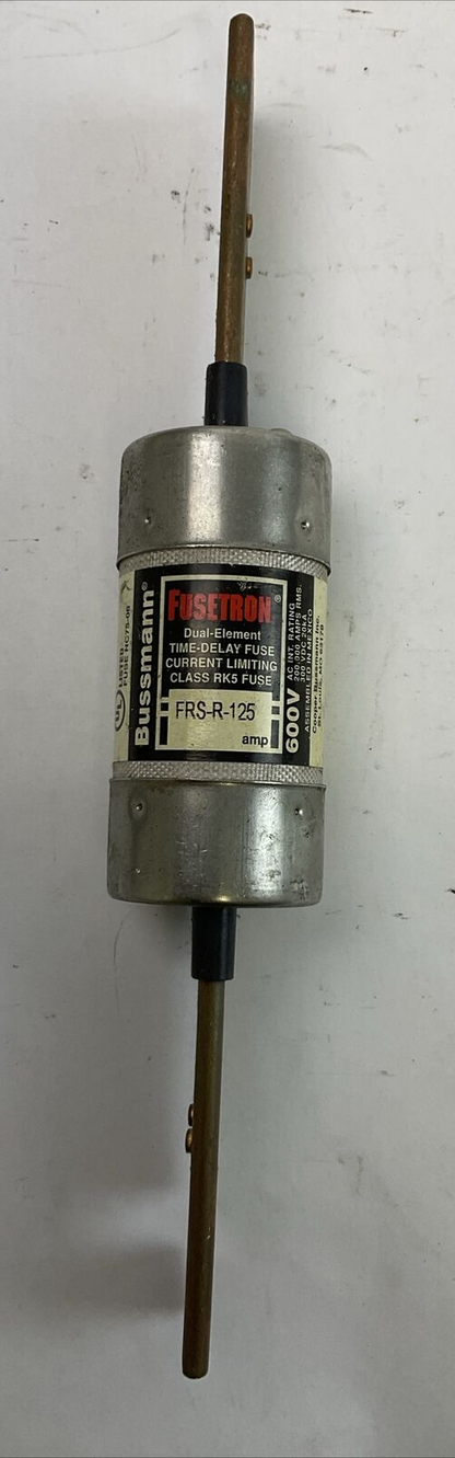 FUSETRON FRS-R-125 TIME-DELAY CURRENT-LIMITING CLASS RK5 FUSE 600VAC 125AMP