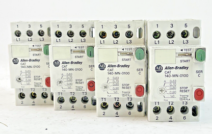 ALLEN BRADLEY *LOT OF 4* 140-MN-0100 SER. C - MANUAL MOTOR STARTERS