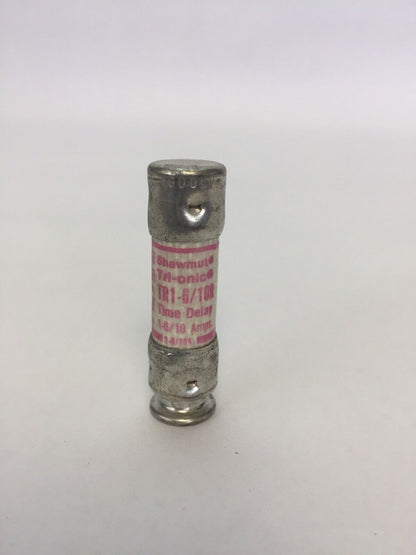 SHAWMUT TRI-ONIC TR1-6/10R TIME DELAY FUSE 1-6/10A 250VAC CLASS RK5 (BOX OF 9)