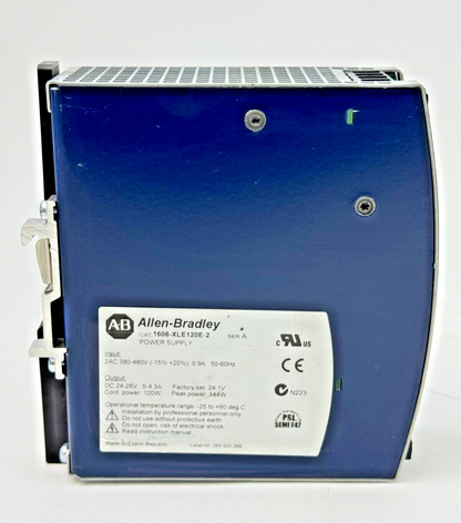 ALLEN-BRADLEY - 1606-XLE120E-2 SER. A - POWER SUPPLY -120 W, 24 VDC, 5A, 3 PHASE