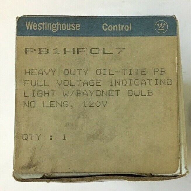 WESTINGHOUSE PB1HFOL7 OIL-TITE PUSHBUTTON 120V