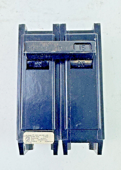 GTE SYLVANIA *BOX OF 3*-C-215- 2 POLE, 15 A, 240 VAC LC LINE CIRCUIT BREAKER